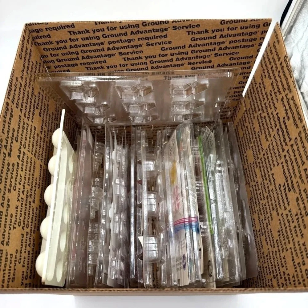 Wilton Life of‎ the Party Candy Chocolate Mold Lot of 30 Clear White Vintage